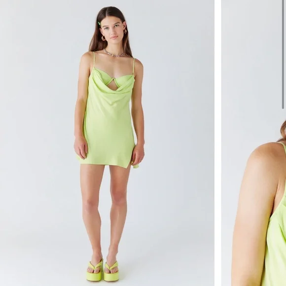 slim fit dress slacks For Love & Lemons Rosalyn Maxi Green